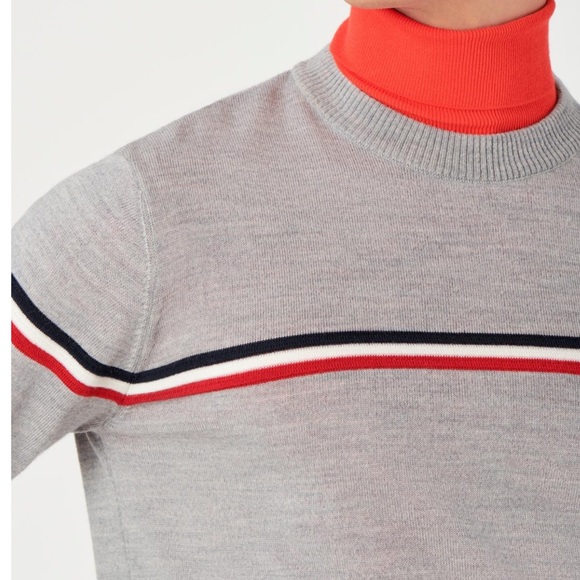 Fusalp Sweater Mens Briey Sweater Silice Size Small - like new! - Picture 8 of 8